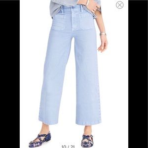 J. Crew Point Sur Washed Wide Leg Crop Pants